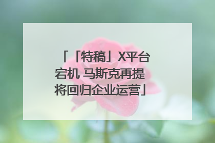 「特稿」X平台宕机 马斯克再提将回归企业运营
