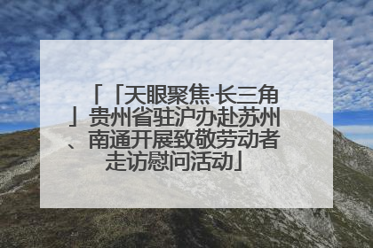 「天眼聚焦·长三角」贵州省驻沪办赴苏州、南通开展致敬劳动者走访慰问活动