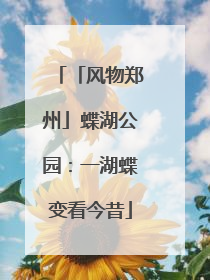 「风物郑州」蝶湖公园：一湖蝶变看今昔