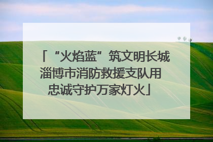 “火焰蓝”筑文明长城 淄博市消防救援支队用忠诚守护万家灯火