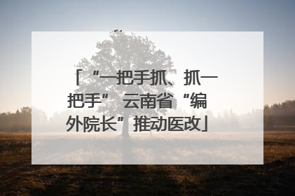 “一把手抓、抓一把手” 云南省“编外院长”推动医改