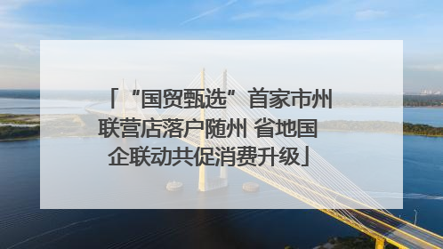 “国贸甄选”首家市州联营店落户随州 省地国企联动共促消费升级