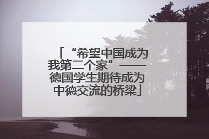 “希望中国成为我第二个家”——德国学生期待成为中德交流的桥梁