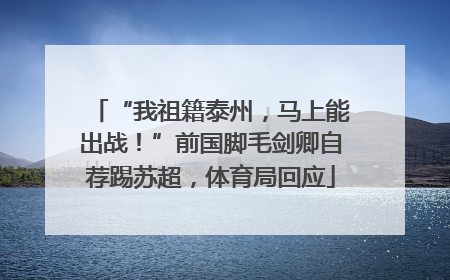 “我祖籍泰州，马上能出战！”前国脚毛剑卿自荐踢苏超，体育局回应