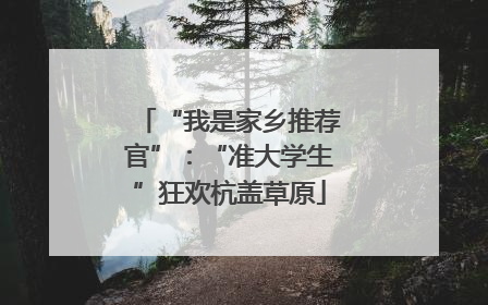 “我是家乡推荐官”：“准大学生”狂欢杭盖草原