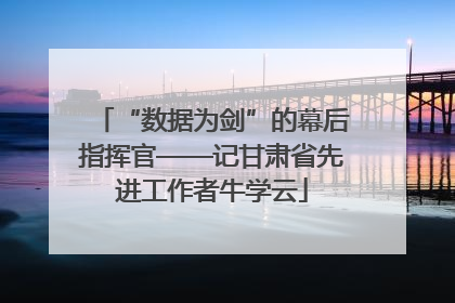 “数据为剑”的幕后指挥官——记甘肃省先进工作者牛学云