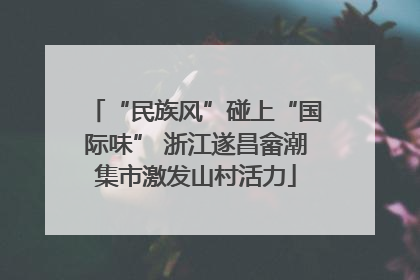 “民族风”碰上“国际味” 浙江遂昌畲潮集市激发山村活力