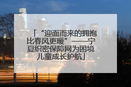 “迎面而来的拥抱比春风更暖”——宁夏织密保障网为困境儿童成长护航