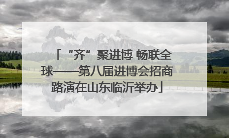 “齐”聚进博 畅联全球——第八届进博会招商路演在山东临沂举办