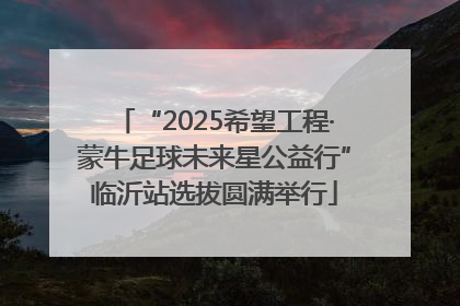 “2025希望工程·蒙牛足球未来星公益行”临沂站选拔圆满举行