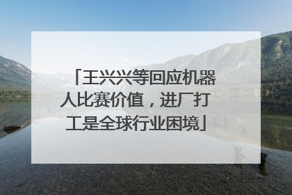 王兴兴等回应机器人比赛价值，进厂打工是全球行业困境