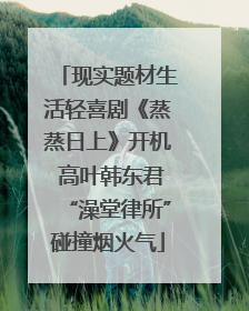现实题材生活轻喜剧《蒸蒸日上》开机 高叶韩东君“澡堂律所”碰撞烟火气