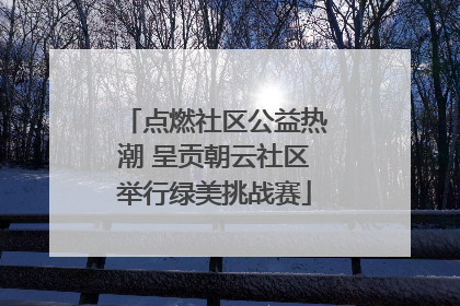 点燃社区公益热潮 呈贡朝云社区举行绿美挑战赛