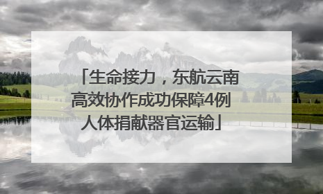 生命接力，东航云南高效协作成功保障4例人体捐献器官运输