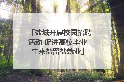 盐城开展校园招聘活动 促进高校毕业生来盐留盐就业