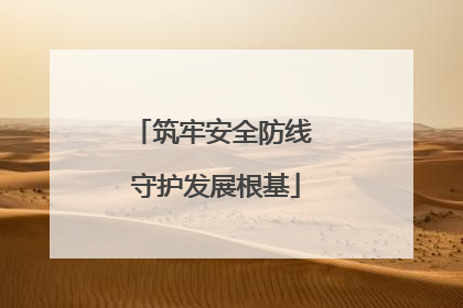 筑牢安全防线 守护发展根基