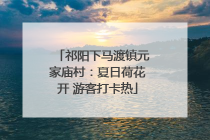 祁阳下马渡镇元家庙村：夏日荷花开 游客打卡热