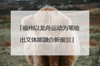 福州以龙舟运动为笔绘出文体旅融合新图景