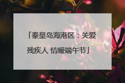 秦皇岛海港区：关爱残疾人 情暖端午节