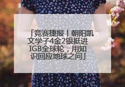 竞赛捷报丨朝阳凯文学子4金2银挺进IGB全球轮，用知识回应地球之问