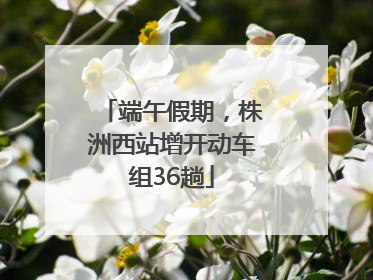 端午假期，株洲西站增开动车组36趟