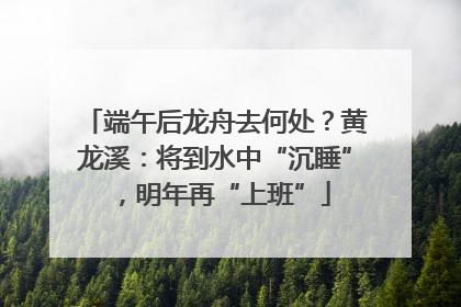 端午后龙舟去何处？黄龙溪：将到水中“沉睡”，明年再“上班”