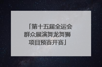 第十五届全运会群众展演舞龙舞狮项目预赛开赛