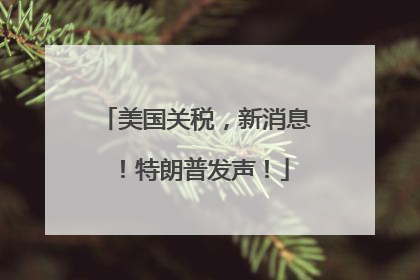 美国关税，新消息！特朗普发声！