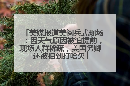 美媒报道美阅兵式现场：因天气原因被迫提前，现场人群稀疏，美国务卿还被拍到打哈欠