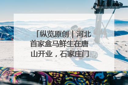 纵览原创｜河北首家盒马鲜生在唐山开业，石家庄门店预计8月开业