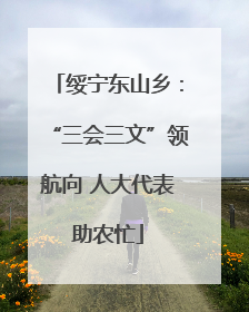 绥宁东山乡：“三会三文”领航向 人大代表助农忙