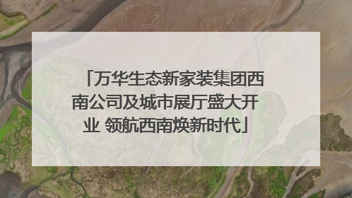 万华生态新家装集团西南公司及城市展厅盛大开业 领航西南焕新时代