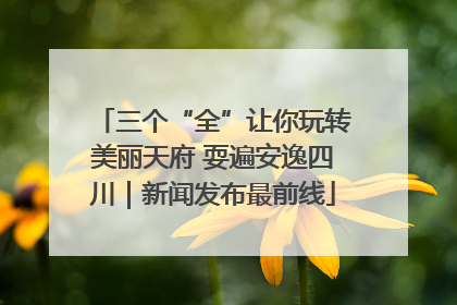 三个“全”让你玩转美丽天府 耍遍安逸四川｜新闻发布最前线