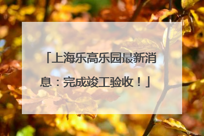 上海乐高乐园最新消息：完成竣工验收！