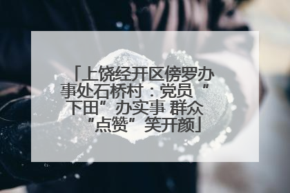 上饶经开区傍罗办事处石桥村：党员“下田”办实事 群众“点赞”笑开颜