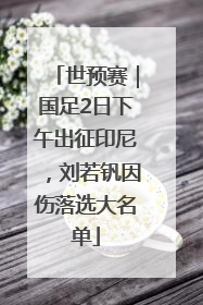 世预赛｜国足2日下午出征印尼，刘若钒因伤落选大名单