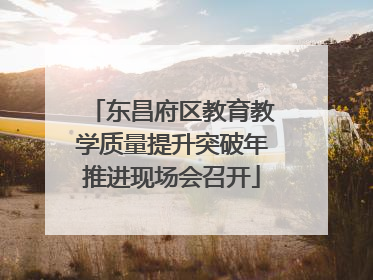 东昌府区教育教学质量提升突破年推进现场会召开