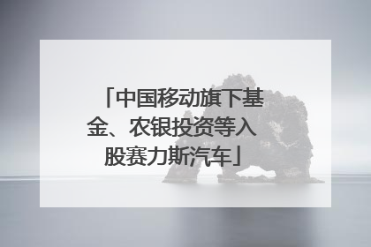 中国移动旗下基金、农银投资等入股赛力斯汽车