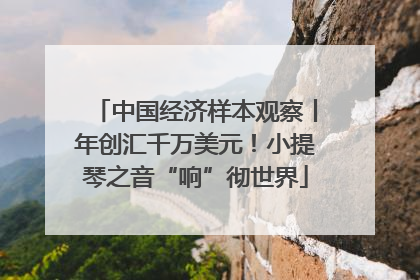 中国经济样本观察丨年创汇千万美元！小提琴之音“响”彻世界