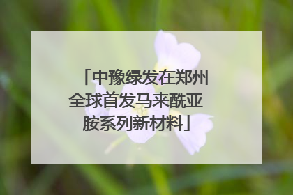 中豫绿发在郑州全球首发马来酰亚胺系列新材料