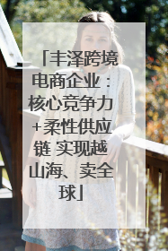 丰泽跨境电商企业：核心竞争力+柔性供应链 实现越山海、卖全球
