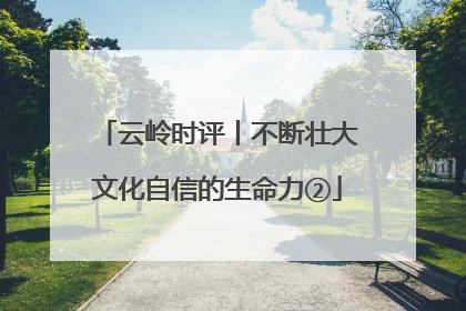 云岭时评丨不断壮大文化自信的生命力②