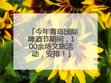 今年青岛国际啤酒节期间，100余场文旅活动，安排！