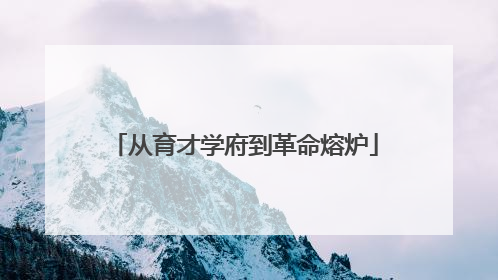 从育才学府到革命熔炉