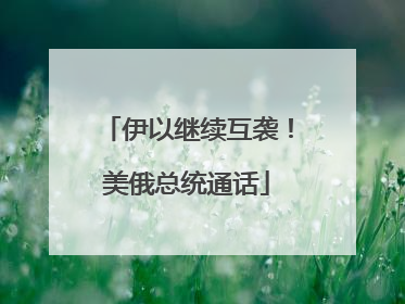 伊以继续互袭！美俄总统通话