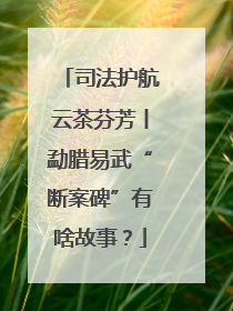 司法护航云茶芬芳丨勐腊易武“断案碑”有啥故事？