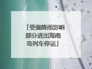 受强降雨影响 部分进出海南岛列车停运