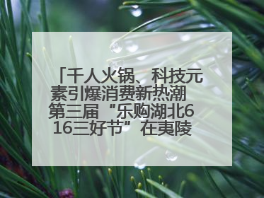 千人火锅、科技元素引爆消费新热潮 第三届“乐购湖北616三好节”在夷陵区盛大启幕