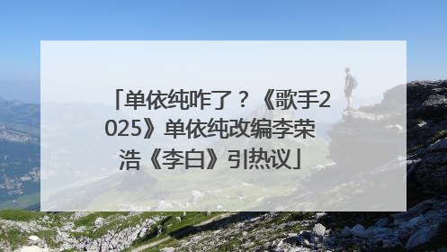 单依纯咋了？《歌手2025》单依纯改编李荣浩《李白》引热议
