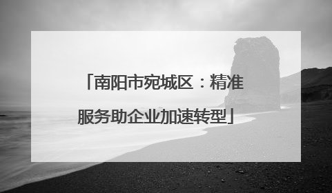 南阳市宛城区：精准服务助企业加速转型